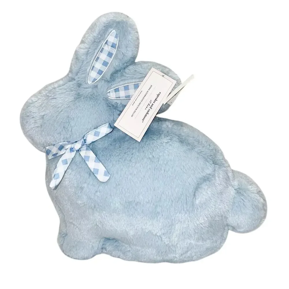 Cupcakes & Cashmere Easter Bunny Rabbit Shaped Accent Pillow Baby Blue New